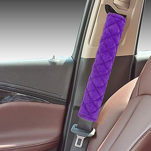 Car Seat Belt Pads Cover, 2 Pack Seat Belt Shoulder Strap Covers Protector To Release Stress To Your Neck And Shoulder For A Safety Driving (Purple) #TOP1