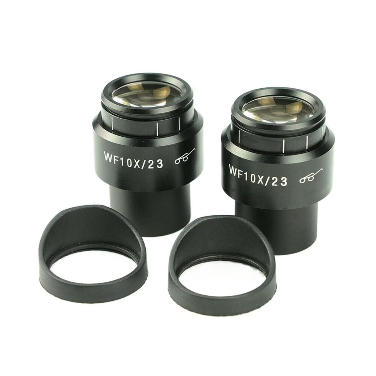 Kit de Accesorios para microscopio Cámara de preparación de portaobjetos Campo Amplio 23 mm Aumento 10x Microscopio estereoscópico Ocular con Zoom Gran Angular con Copas