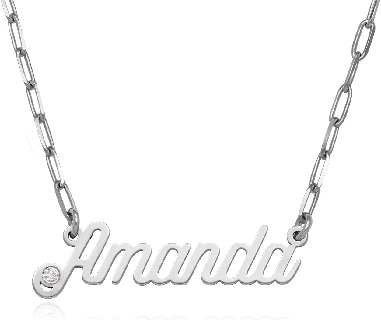 Personalized Choose Your Style Diamond Name Necklace - Custom Nameplate Pendant - Dainty Gift for Her, Women, Mom, Grandma - Gift for Christmas, Birthday