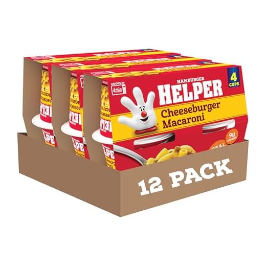Hamburger Helper Cheeseburger Macaroni Microwave Cup (2 oz - 12 Pack) No Artificial Flavors, Ready in 4 Minutes, Quick Meals for Midweek Dinners, Busy Evenings & Families On-the-Go,Contains Milk, Soy
