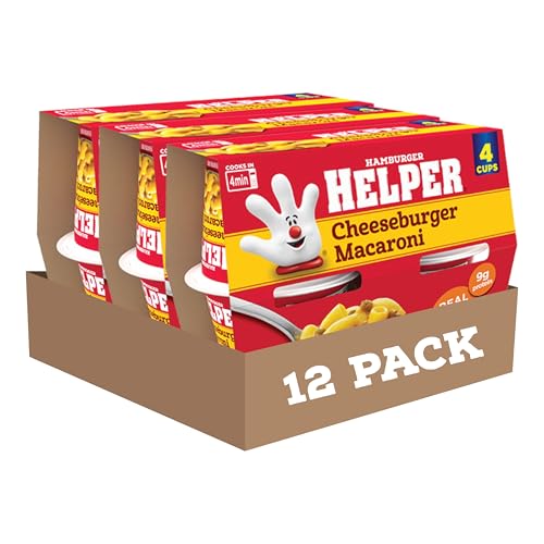 Helper Cheeseburger Macaroni 4-Pack Microwave Cup (Pack of 3)