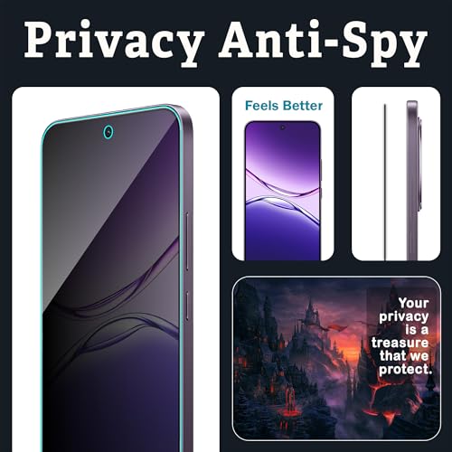 Image of ArmourPro Privacy Tempered Glass Screen Protector Compatible for Oppo F29 (6.7 Inch) with Edge-To-Edge Protector Coverage and Easy Installation kit (Pack of 2)