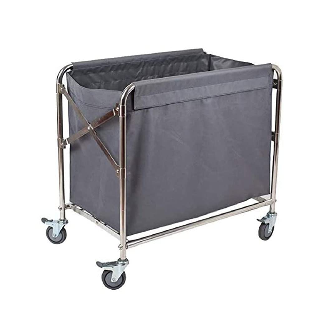 Carrito portátil resistente para limpieza y servicios de ropa de cama, carrito de fácil movilidad para limpieza eficiente y suministros de limpieza, ideal para hoteles y uso doméstico