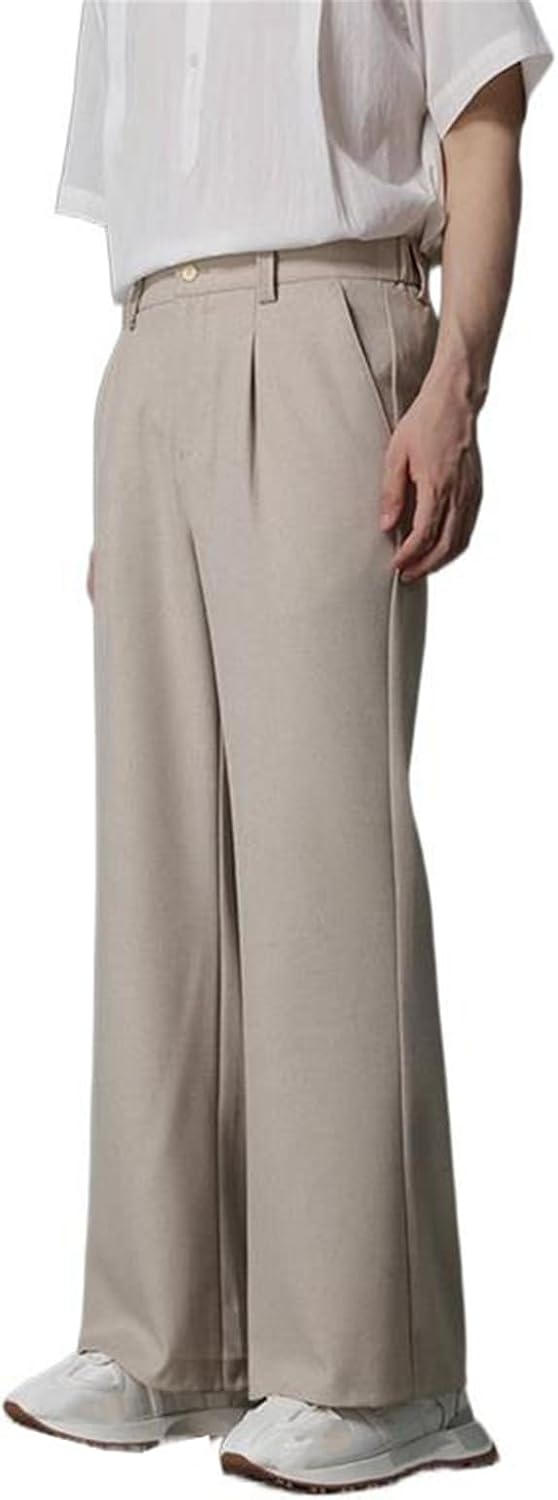 Men's Suit Pants Summer Slim Fit Loose Casual Lightweight Office Work Trousers for Men