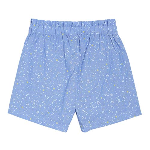 Image of miniklub Girls Blue Printed Regular Fit Regular Shorts