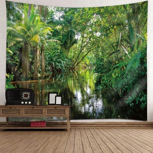 Tenture tissu décoration murale paysage forêt imprimé haute définition