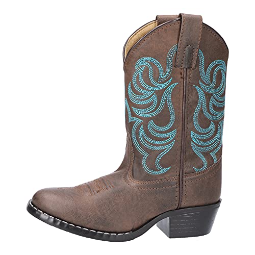 Smoky Mountain Boots | Monterey Series | Youth Western Boot | Western Toe | Quality Man-Made Material | PVC Sole & Walking Heel | Man-Made Lining & Upper