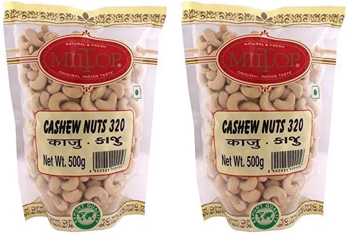 Image of Miltop Cashew 320, 500g (Pack of 2)