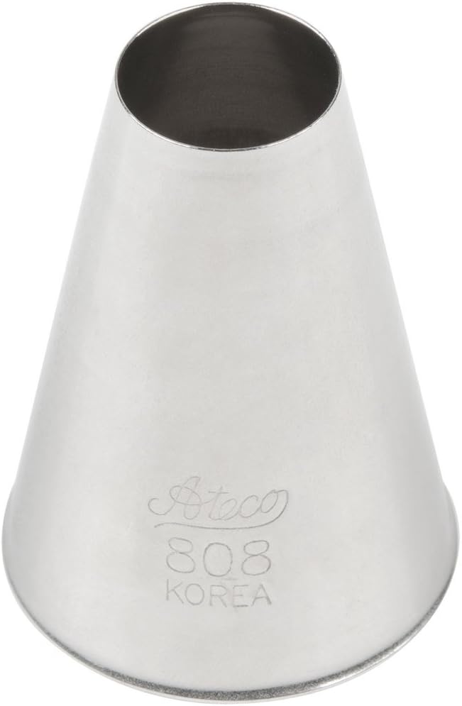 Ateco # 808 - Plain Pastry Tip .63'' Opening Diameter- Stainless Steel
