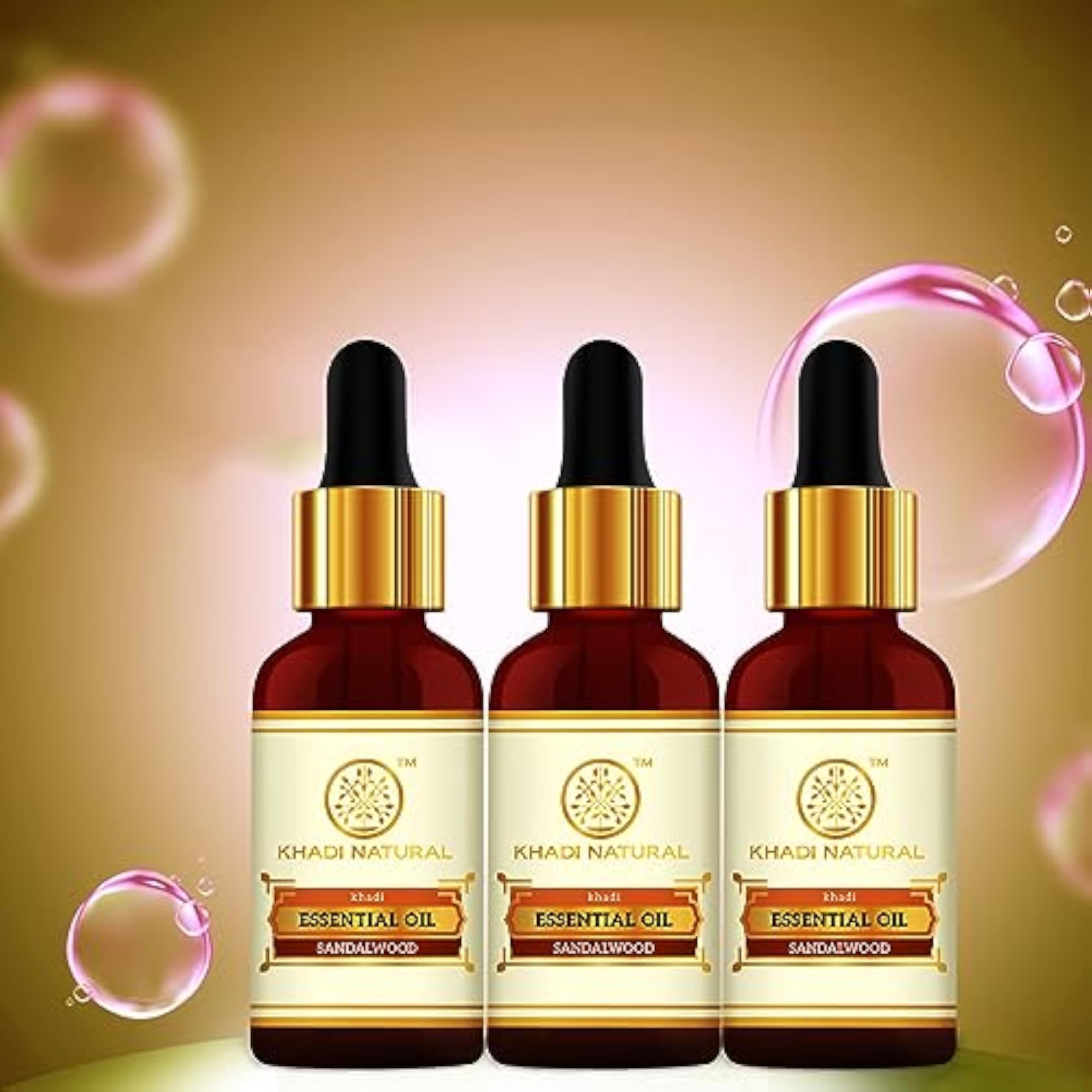Sandalwood Essential Oil, Calming Ayurvedic Pack of 3