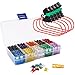 FICBOX Blade Car Fuses Assortment Kit, 100PCS Standard Assorted Fuses with 5 Inline Fuse Holders - Includes Fuse Puller Tool, Great for Use on Cars