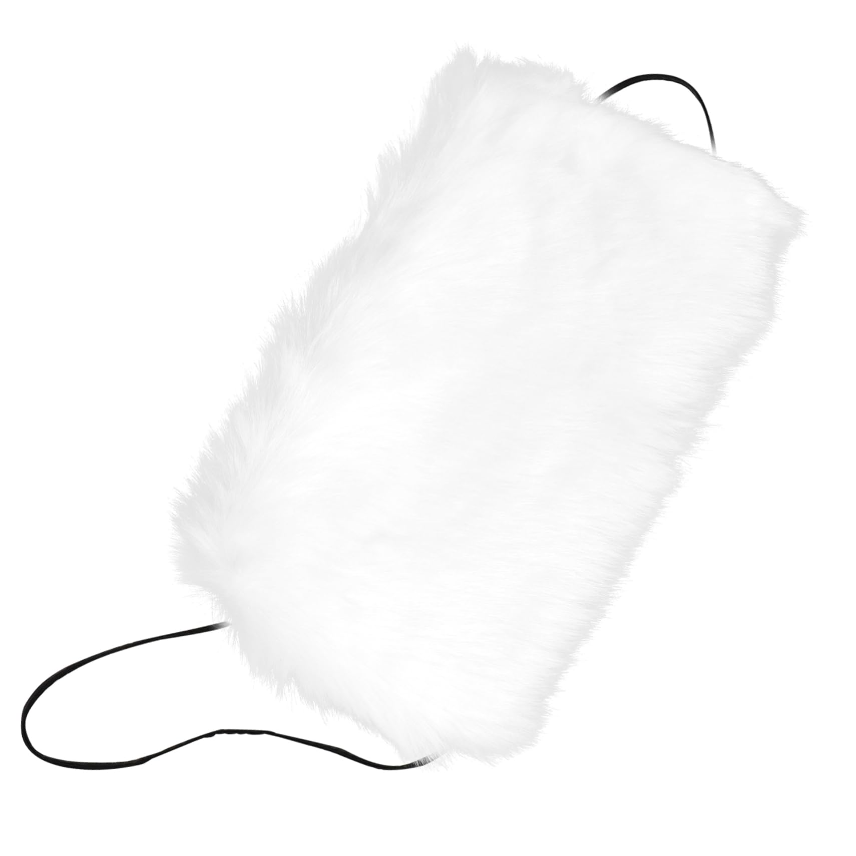 Manguitos Cálidos Diseño de Peluche Blanco de Piel Sintética para Mujer Calentadores de Manos Resistentes al Frío y Invierno Ideales para Fiestas