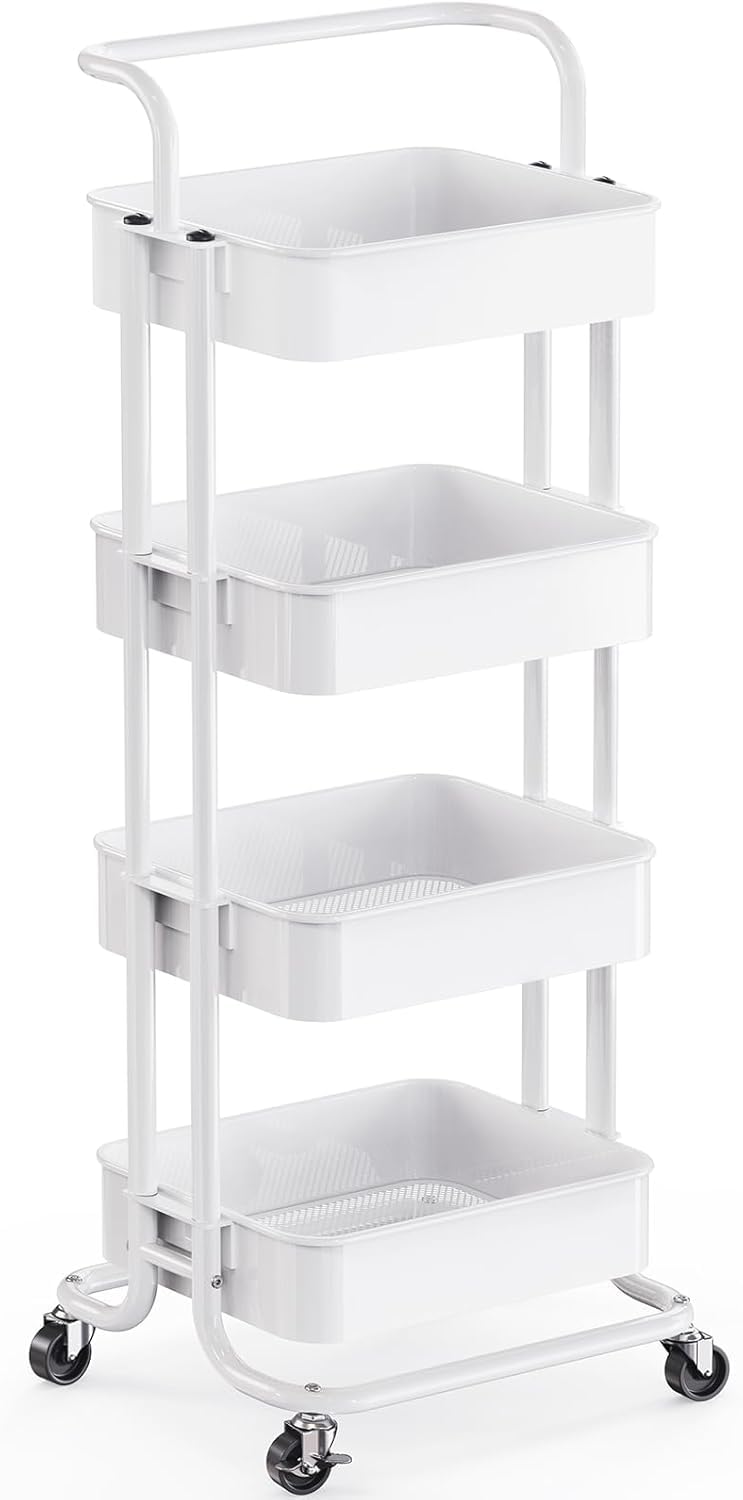 Pipishell 4 Tier Mesh Utility Cart