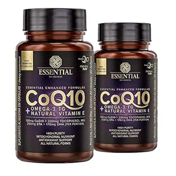 Coenzima Q10 com Ômega 3 TG - 3 unidades de 60 Cápsulas - Essential