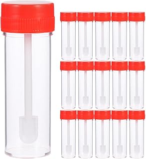 minkissy 30pcs Plastic Urine Container Urine Specimen Collection Container Urine Cup with Lid Urine Sample Container Urine Sample Cup Sample Cups Specimen Cups Pee Cups Collection Cup Scale