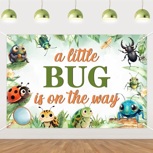Bug Baby Shower Backdrop A Little Bug is on The Way Backdrop 5 * 3ft