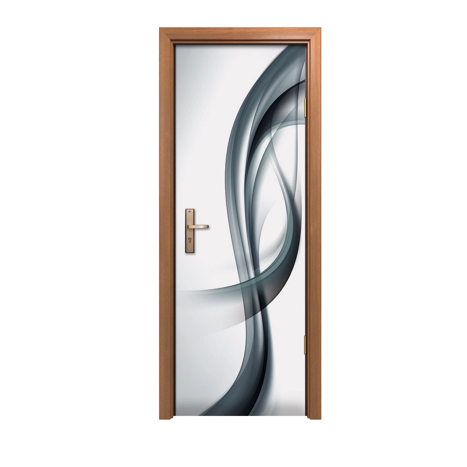 Autocollant de porte 70x200cm Vagues, sticker mural décoration intérieur salon
