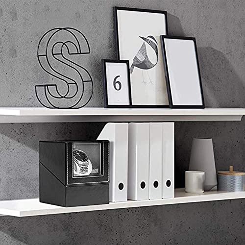 Ausugar Single Watch Winder For Automatic Watches, Super Quiet, In Wood Shell And Black Leather/Carbon Fiber Leather, Japanese Motor #TOP7