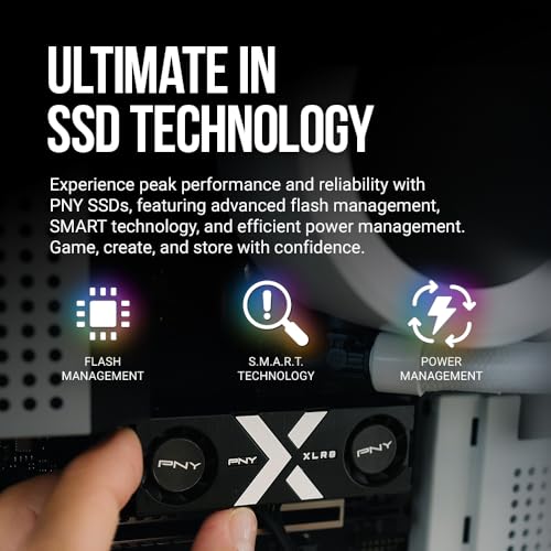 Image of PNY CS3150 XLR8 Gaming Epic-X RGB 2TB PCIe Gen5 x4 NVMe M.2 SSD with RGB Heatsink - Microsoft DirectStorage Compatible - up to 12,000 MB /s Read - M280CS3150XHS-2TB-RB