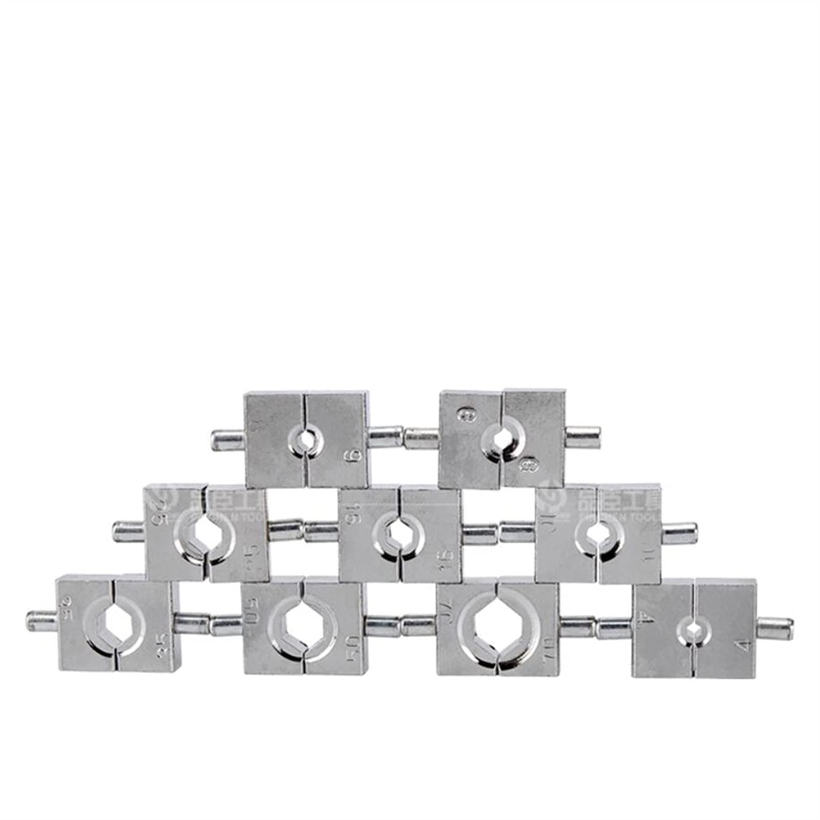 Przecinak Hydrauliczny, 9 par ręcznego kabla hydraulicznego terminalu do zaciskania kabla YQK-70. Zestaw formy 4, 6, 8, 10, 16, 25, 35, 50, 70mm2