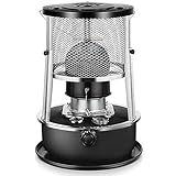 2 in 1 Portable Kerosene Heater & Stove 9000 BTU Non-Electric Indoor Outdoor Heater for Camping, Hunting, Cooking, Home, Garage, and Emergency Preparedness - Black