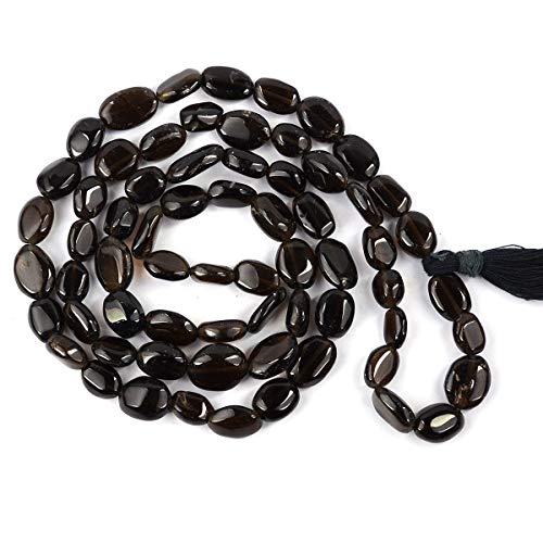 Image of Natural Oval Crystal Beads Mala Necklace Collection for Men & Women, Reiki Energized Gemstone Jewellery for Meditation, Mindful Living, Spiritual Decor & Everyday Fashion Styling