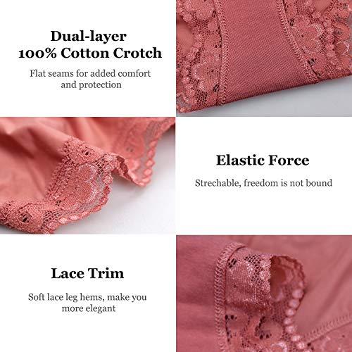 ADOVAKKER Women's Underwear Low Rise Lady Micro Smooth Breathable Briefs Hipster Panties Multipack Printing J-S1 - Image 5