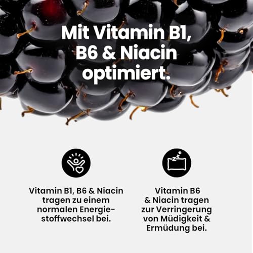 Best Body Nutrition ZEROP Vital Zuckerfreies Getränkekonzentrat Sirup Waldfrucht Ohne Aspartam 1 L ergibt 80 L Getränk Fitness Drink mit Vitaminen B1 B6 Niacin Kalorienarm Wassersprudler