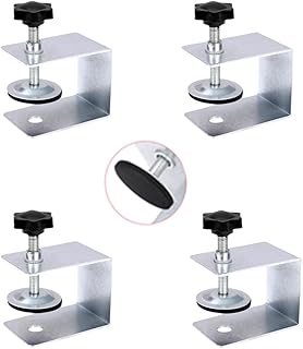 GYWHOOFT 4 Pcs Drawer Front Installation Clamps, Stainless Steel Drawer Fixing Clips, Stable Furniture Woodworking Jig for Carpenter Household Tables Desks Mount,Drawer Front Installation Clamps