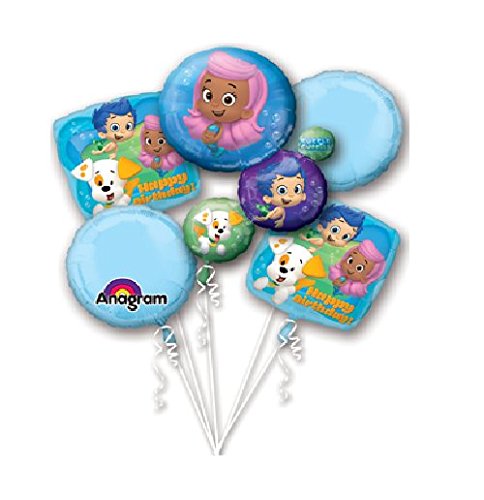 Bubble Cuppies Balloon Bouquet Birthday Party Favor Supplies 5Ct Foil Balloon Bouquet (609015792674)