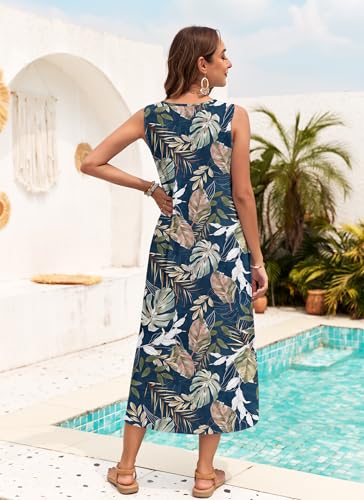 MISFAY Women's Summer Dress Sleeveless Casual Beach Long A Line Sun Dress with Pockets - Image 4