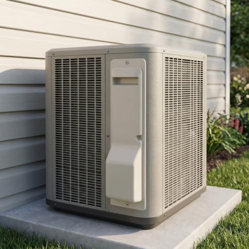 Protector para aire acondicionado exterior: cubierta ABS con diseño de verano y asa 7