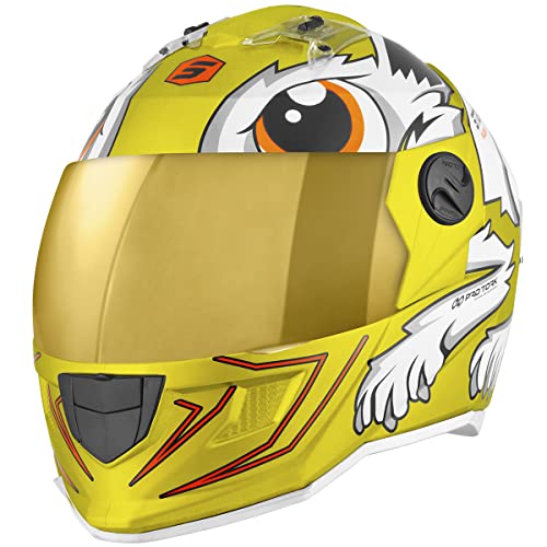 Capacete Fechado Stealth Rabbit 56 Viseira Dourada Amarelo