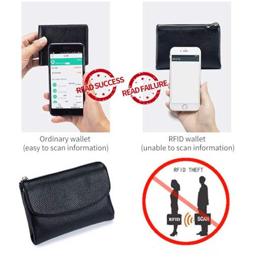 Unisex Pebble Leather Wallet, Small Wallets for Women, with Credit Card Holder, Coin Holder & Cash Slots, Genuine Leather Wallets for Men and Women (Red)3