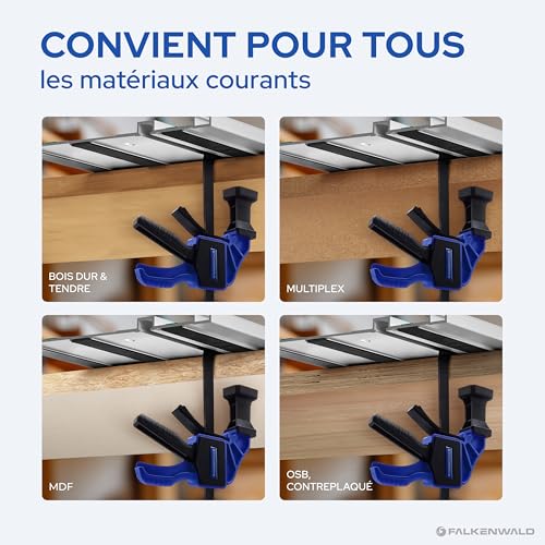 Serre-joints à libération rapide anti-marques pour assembler le bois sans abîmer les surfaces - 4