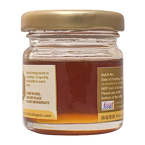 Image of Shiva Organic Raw Wild Forest Flower Honey 50g | 100% Pure NMR Tested | Raw and Unprocessed