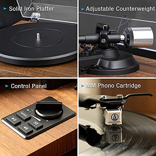 1 BY ONE Tourne Disque Wireless avec Système Hi-FI Intégré et Enceintes d’Etagère 36 Watts, Vynile avec Cartouche… - Les Beatles, Paul McCartney, John Lennon, RIngo Starr, George Harrison 1 BY ONE Tourne Disque Wireless avec Système Hi-FI Intégré et Enceintes d'Etagère 36 Watts, Vynile avec Cartouche… – Image 5