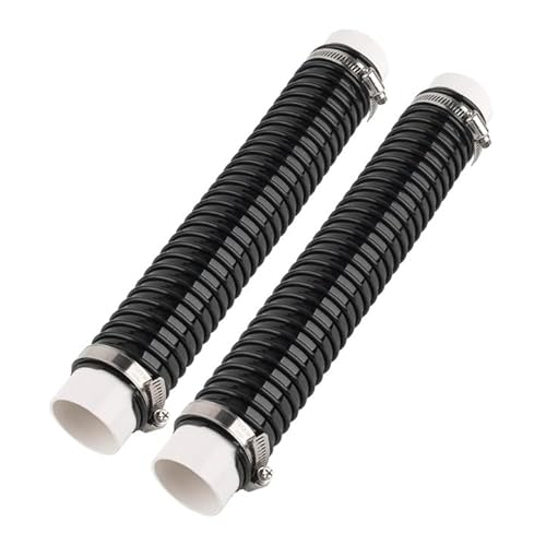 Central Vacuum Hose fits Connect A 2-Inch Indoor Vacuum Tube Compatible with OVO Flex Easy Retrofit Flexible Pipes to Install Quickly Easily Central Vacuum to an Existing Pipiping Network - Black