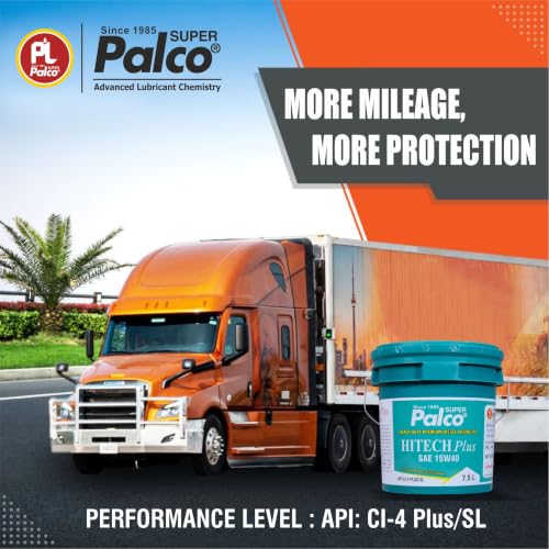 Image of PALCO Hitech Plus 15W40 Diesel Engine Oil 7.5 Litre for Heavy Duty Cars, Commercial Vehicles & Turbocharged Diesel Engines, EGR Compatible
