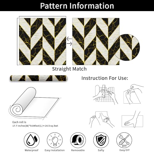 Papel tapiz de línea vintage autoadhesivo para solucionar paredes con imperfecciones 8