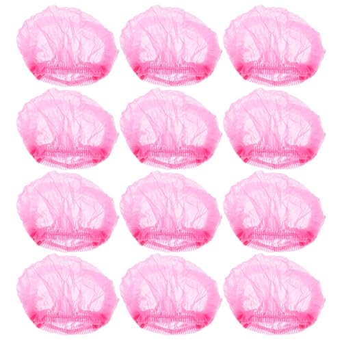 LRXIYODE 100 Gorros Desechables de Malla No Tejida Cabello Color Rosa 21 Pulgadas Transpirables y Flexibles Ideales para Uso Hospitales Salones de Belleza y Sector Alimentario