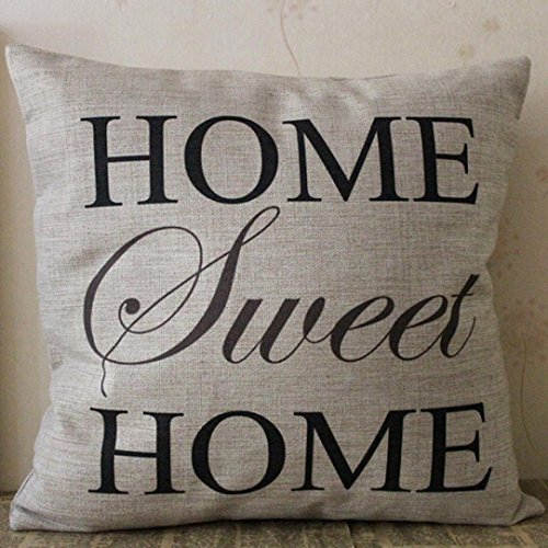 Iuhan Fashion Square Pillow Cover Cushion Case Toss Pillowcase Hidden Zipper Closure