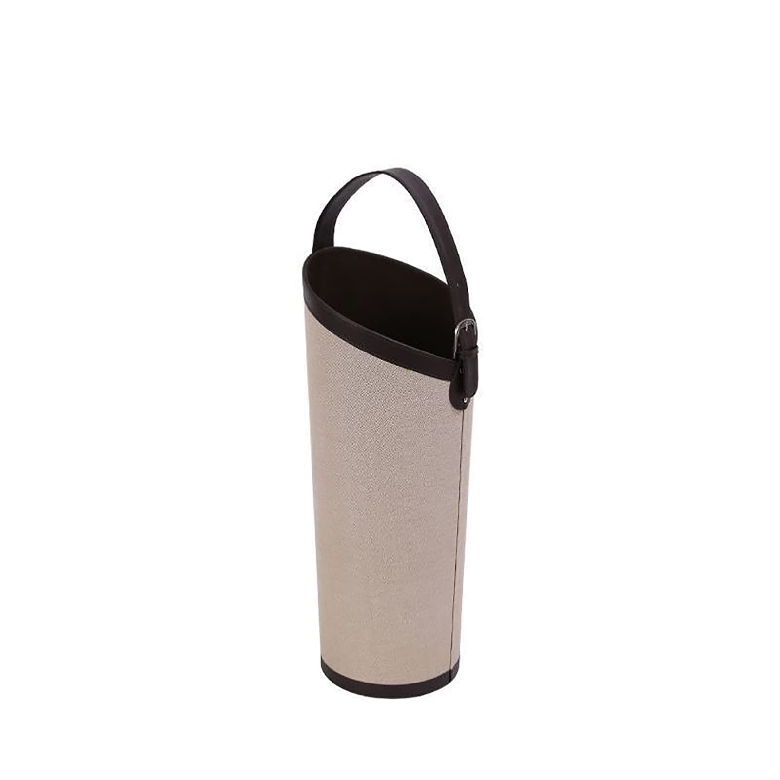 Porte-parapluie en cuir avec bac à eau Lunezy beige pour rangement bâton de marche