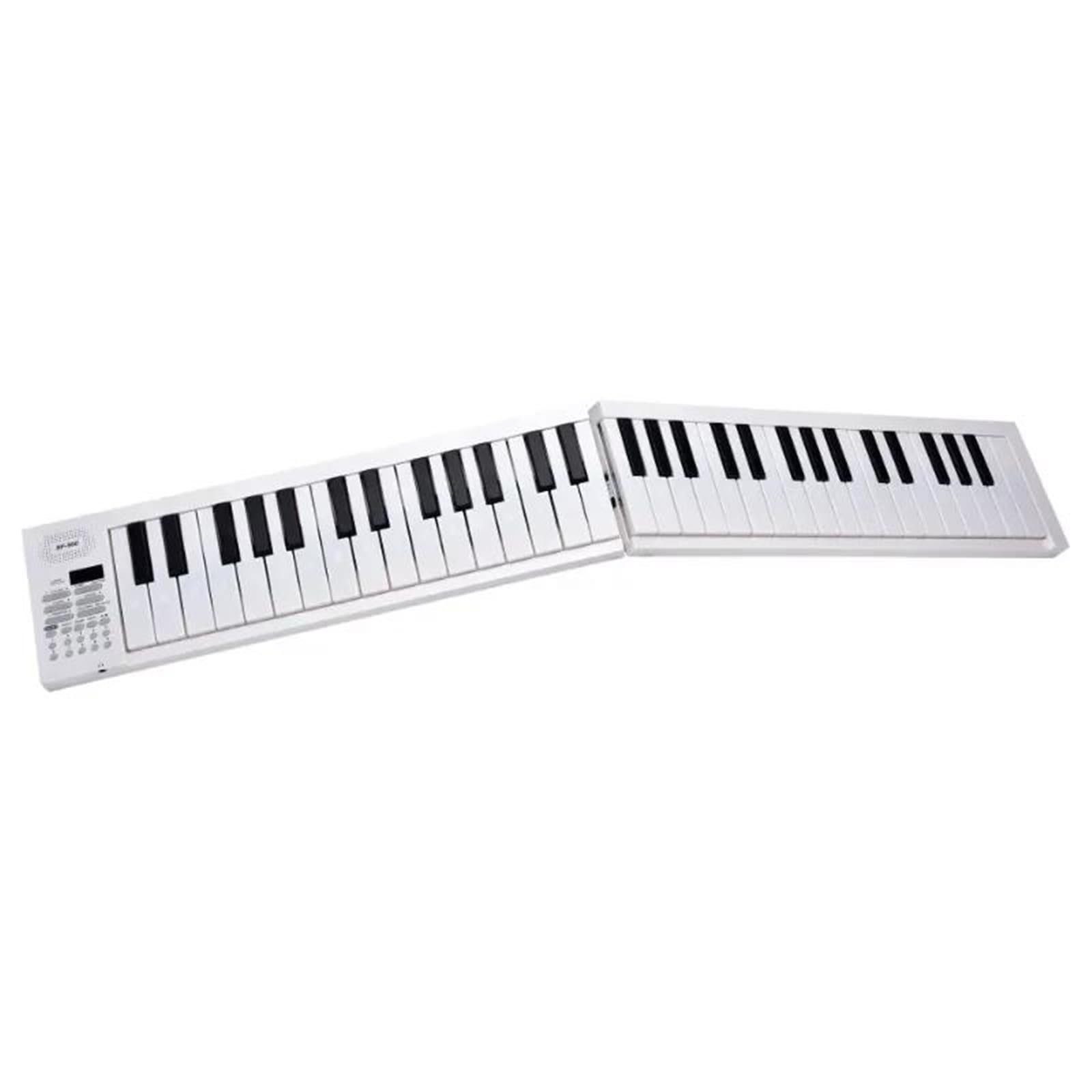 Profesjonalne Pianino Elektroniczne Składane Pianino Elektryczne 61 Klawiszy Przenośny Syntezator Profesjonalna Klawiatura Muzyczna Dla Początkujących I Dorosłych(White)