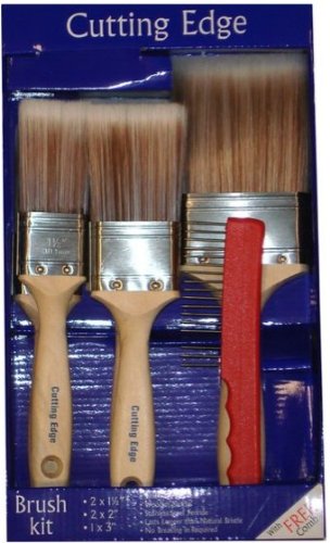 Cutting Edge Premium Synthetic Paint Brush Sets - 5-Brush or 6-Brush Sets (5)