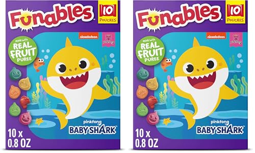 Image of Funables Fruit Snacks, Baby Shark, 10ct (Pack of 2)