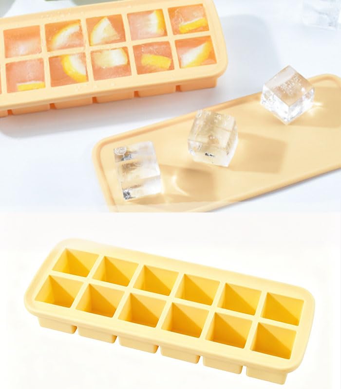 Molde para cubitos de hielo de silicona con tapa miniatura 1
