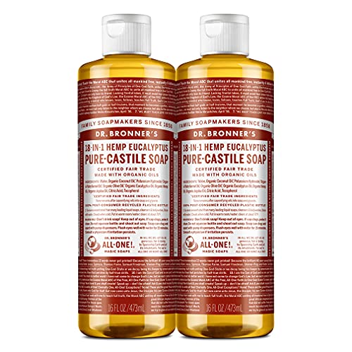 Dr. Bronner's Magic Soaps: Liquid Castile Soap, Eucalyptus 16 oz (2 pack)