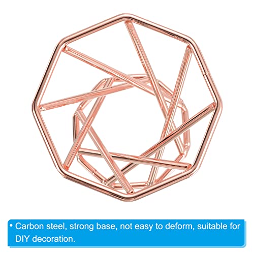 PATIKIL Air Plant Holder, 2 Pack Tillandsia Pot Base Container Metal Air Plant Rack Indoor Planter Stands for Home Rose Gold - Image 4
