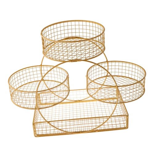Golden Wire Shelf, Fruit & Vegetable Holder for Kitchen Countertop, Multi-Tiered Storage Rack, Durable nizer for Home & Garden, Space-Saving Design